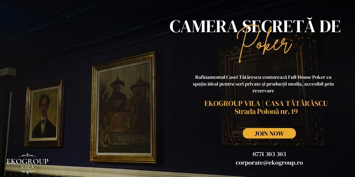 Poker set exclusivist: Full House Poker, camera de poker secretă pentru experiențe private rafinate